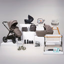 Bababing 18pc Raffi MKII Travel, Home & Feeding Bundle with spin car seat & Isofix base - Minky