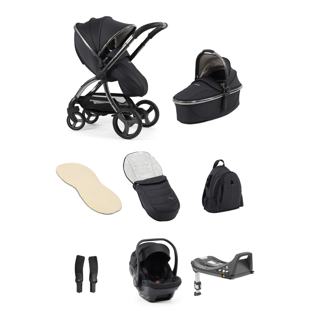 Egg 3 Luxury Shell i Size Travel System - Carbonite
