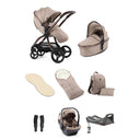 Egg 3 Luxury Shell i Size Travel System - Houndstooth Almond