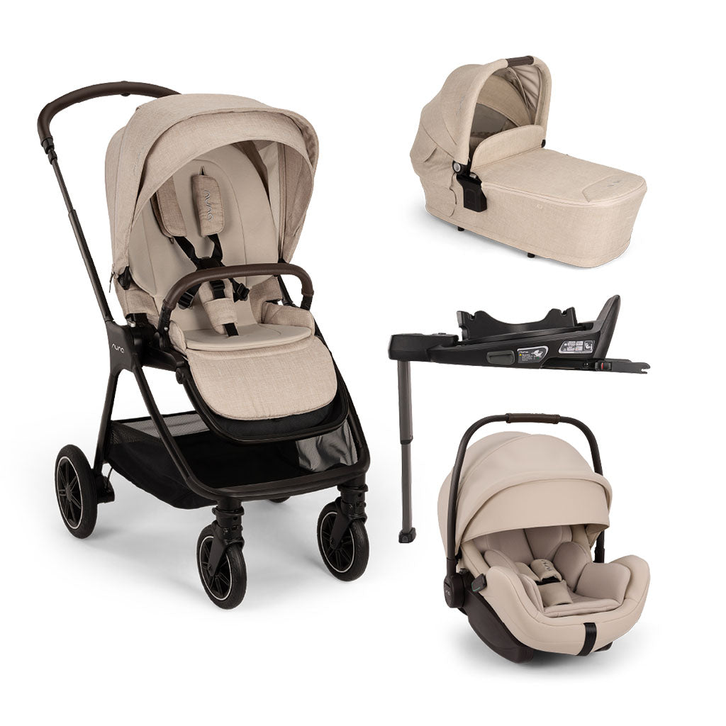 Nuna triv™ next + lytl™ + arra™ flex + base™ curv travel system - Biscotti