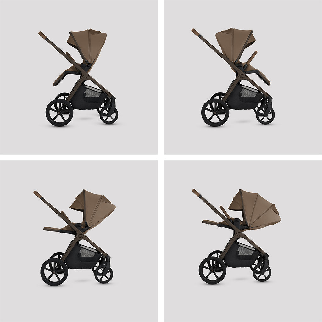 Silver Cross Cove Pushchair Ultimate 360 Car Seat Bundle - Maple
