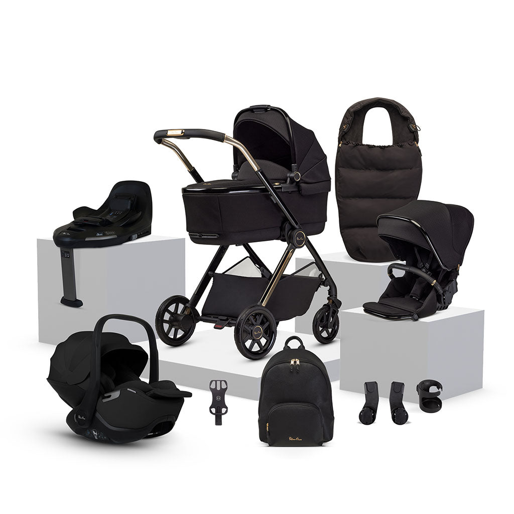 Silver Cross Reef 2 Special Edition Ultimate 360 Iconic Black Car Seat Bundle - Espresso