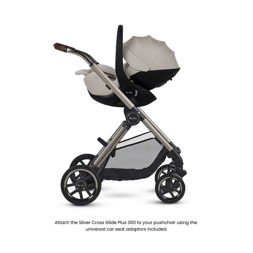 Silver Cross Reef 2 Special Edition Ultimate 360 Natural Taupe Car Seat Bundle - Frappe