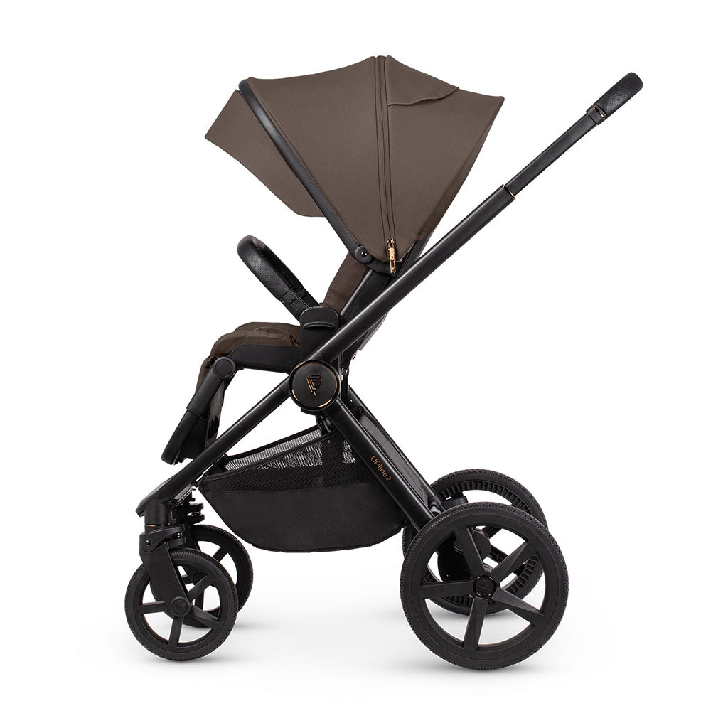 Venicci Upline 2 - 3 in 1 Pushchair with Tiago Car Seat and Base - Brownie
