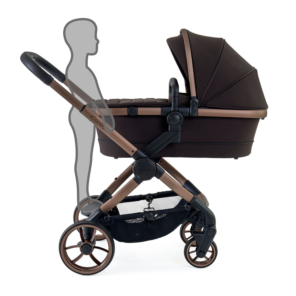 iCandy Peach 7 Pushchair and Carrycot Complete Car Seat Bundle - Pecan