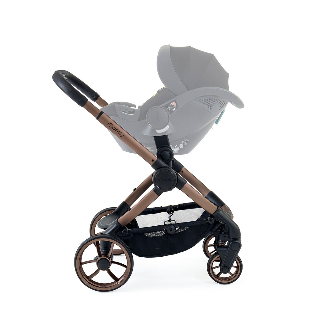 iCandy Peach 7 Pushchair and Carrycot Complete Car Seat Bundle - Pecan
