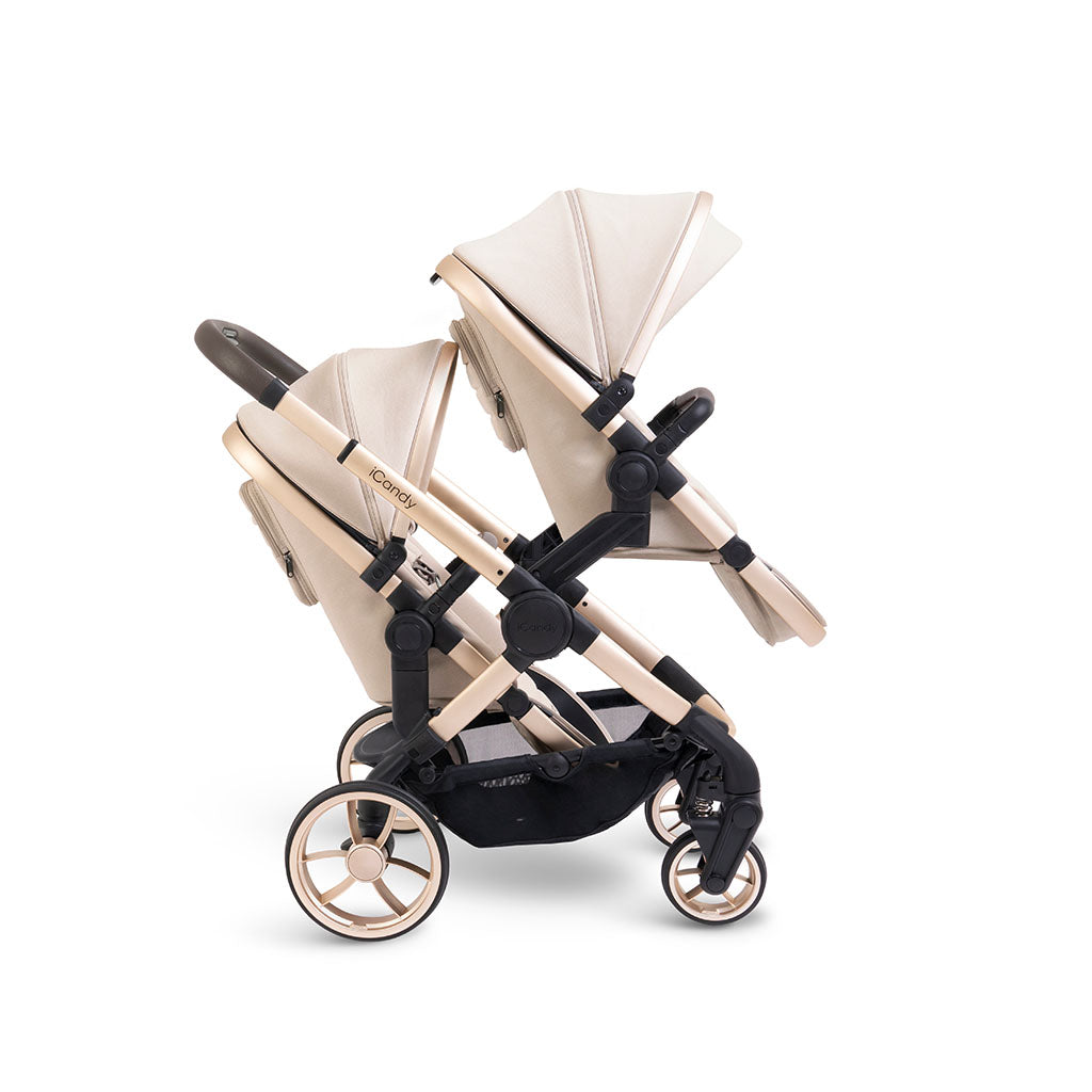 iCandy Peach 7 Pushchair and Carrycot Twin Bundle - Biscotti