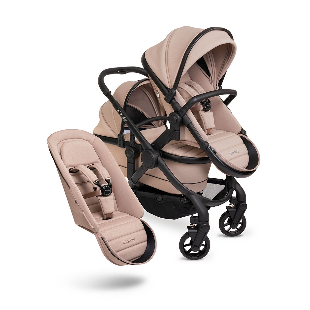 iCandy Peach 7 Pushchair and Carrycot Double Bundle - Cookie