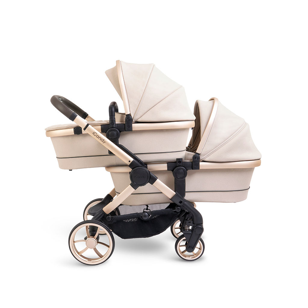 iCandy Peach 7 Pushchair and Carrycot Twin Bundle - Biscotti