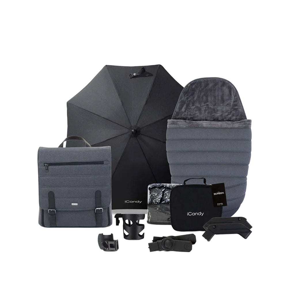 iCandy Peach 7 Pushchair and Carrycot Complete Car Seat Bundle - Truffle