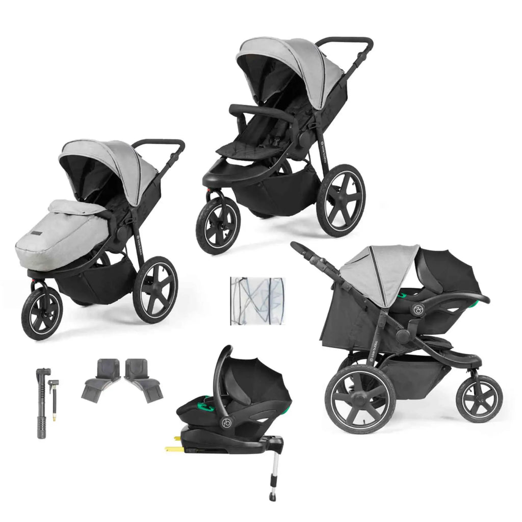 Ickle Bubba Venus Max Jogger Stroller i-Size Travel System with Isofix Base - Chelsea Baby