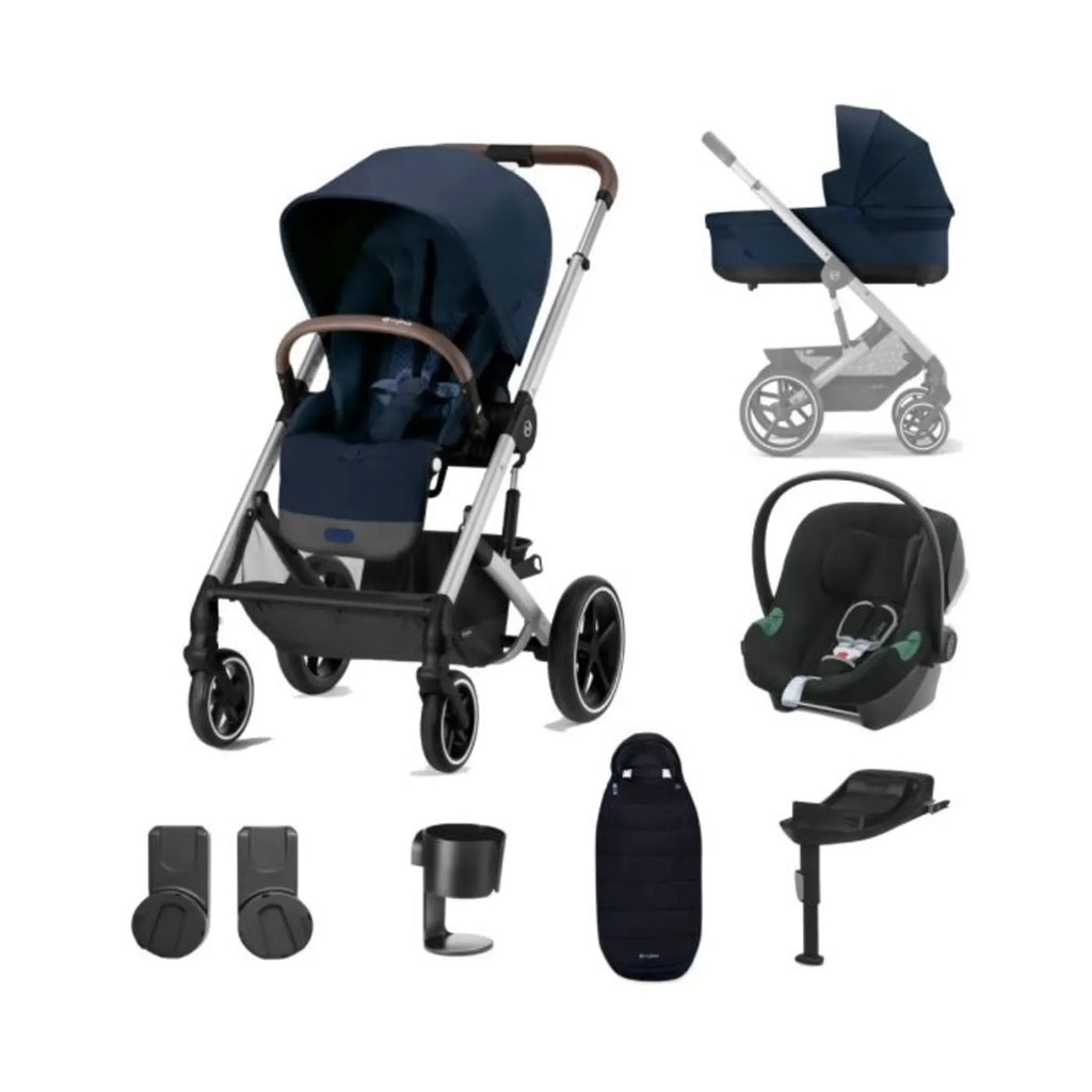 Cybex Balios S Lux Pushchair with Aton B2 Car Seat 10 Piece Bundle - Chelsea Baby