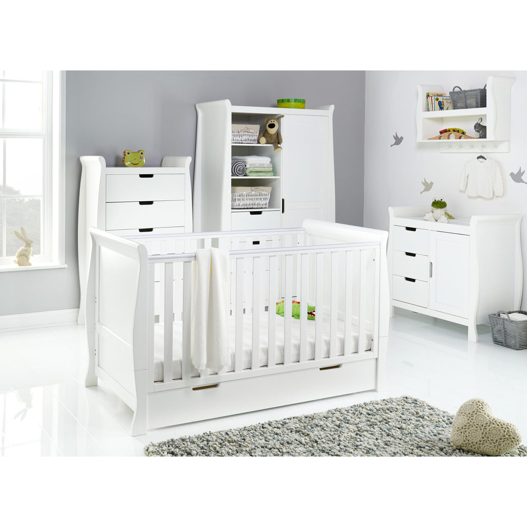 Obaby Stamford Classic Sleigh 4 Piece Room Set - Chelsea Baby