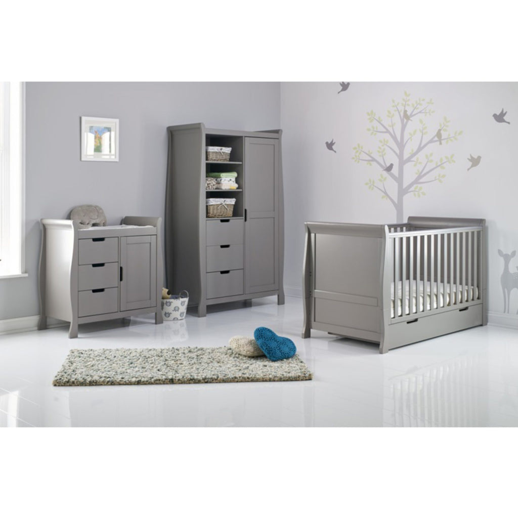 Obaby Stamford Classic Sleigh 3 Piece Room Set - Chelsea Baby