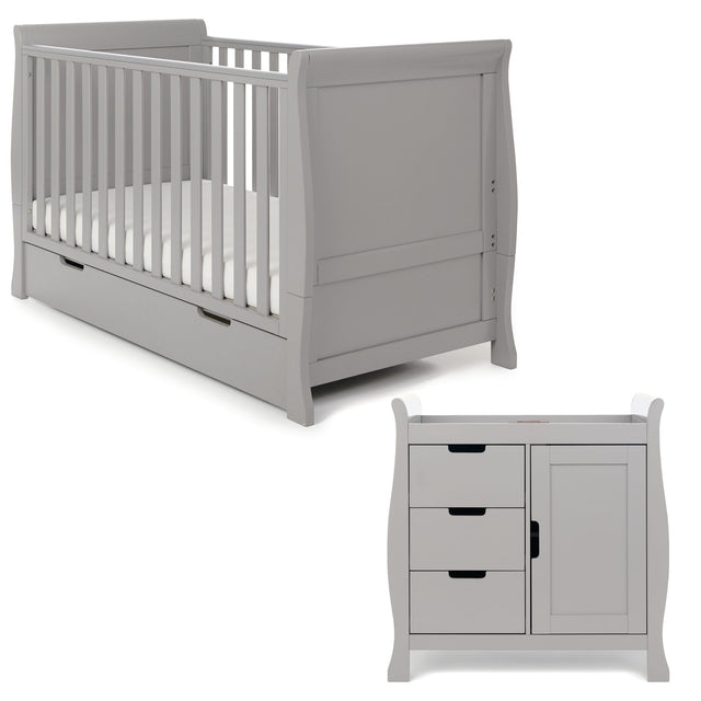 Obaby Stamford Classic Sleigh 2 Piece Room Set - Chelsea Baby