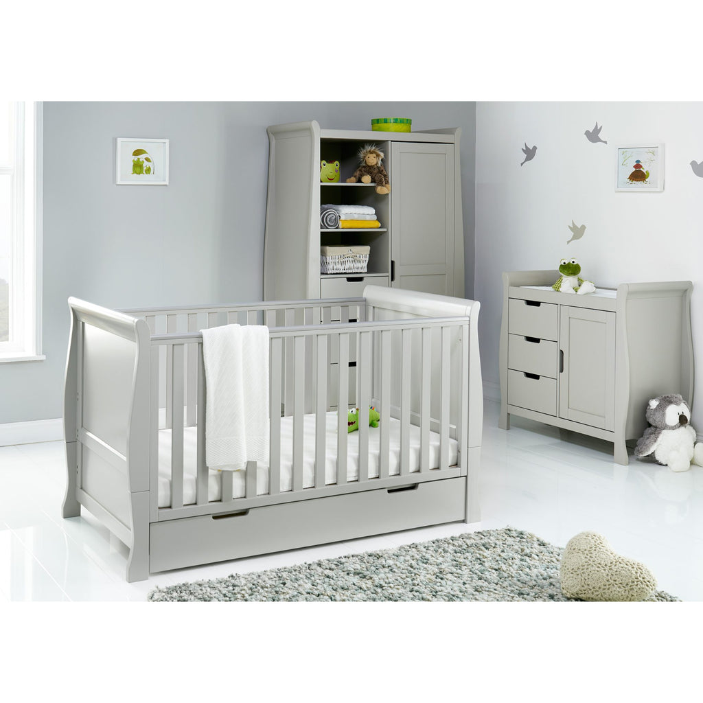 Obaby Stamford Classic Sleigh 3 Piece Room Set - Chelsea Baby