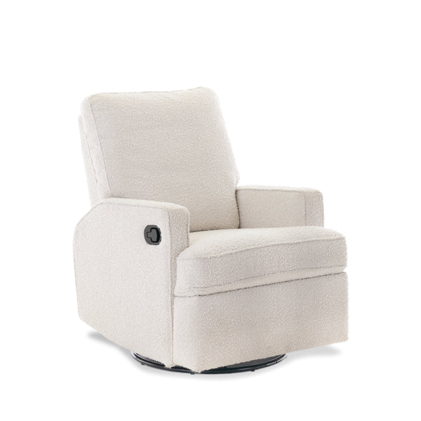 Obaby Madison Swivel Glider Recliner Chair - Bouclé Style