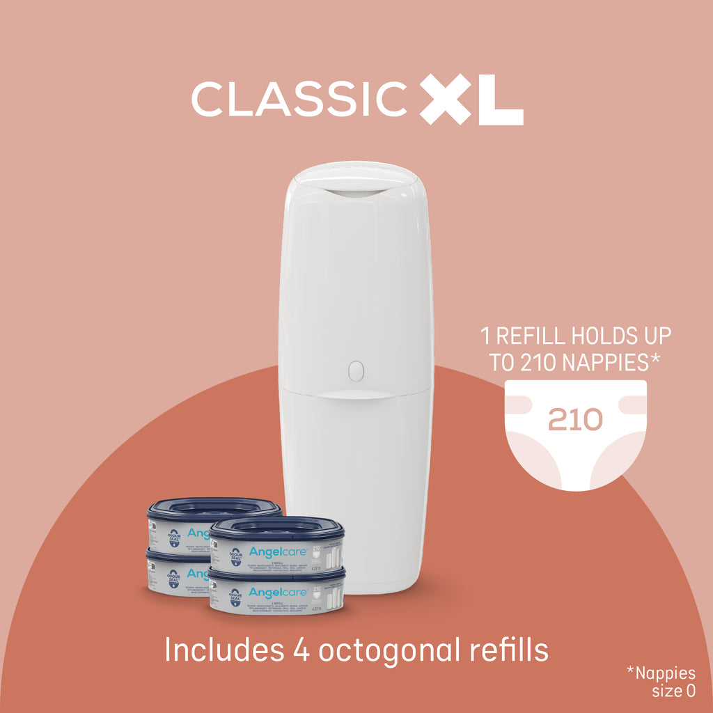 Angelcare Classic XL Nappy Disposal System with Octagonal Refill