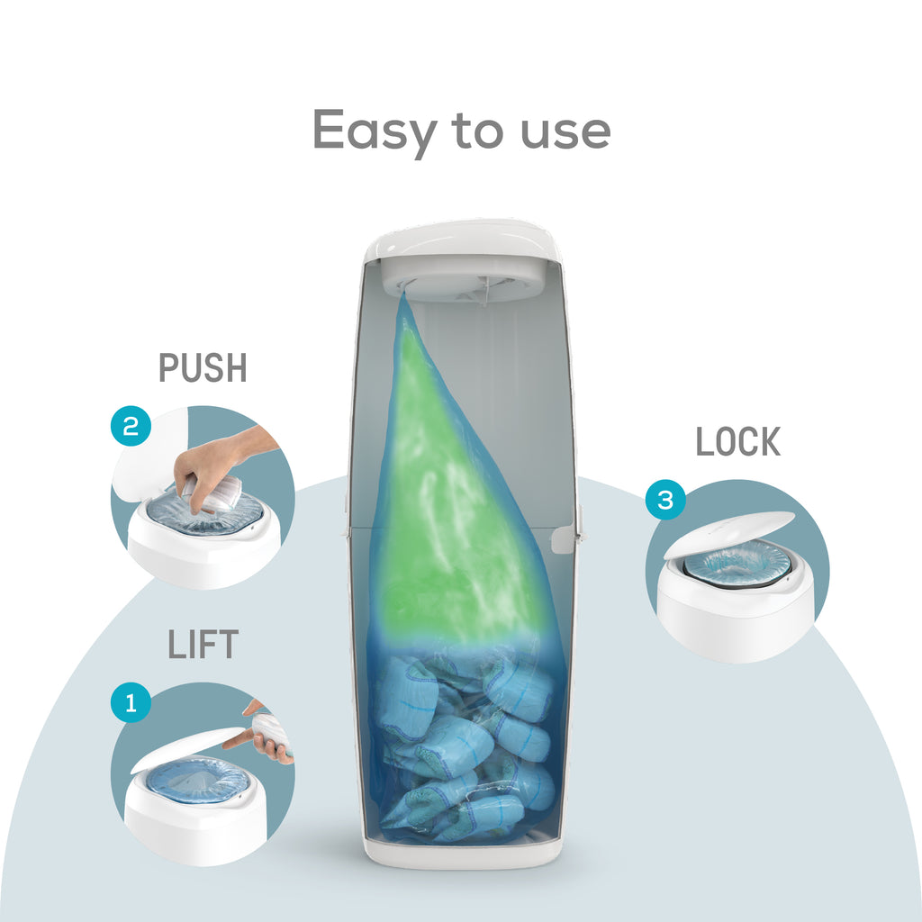 Angelcare Classic XL Nappy Disposal System with Octagonal Refill