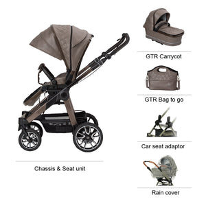 Mercedes-Benz All-Terrain GTR Pushchair and Carrycot Bundle - Truffle Ex Display