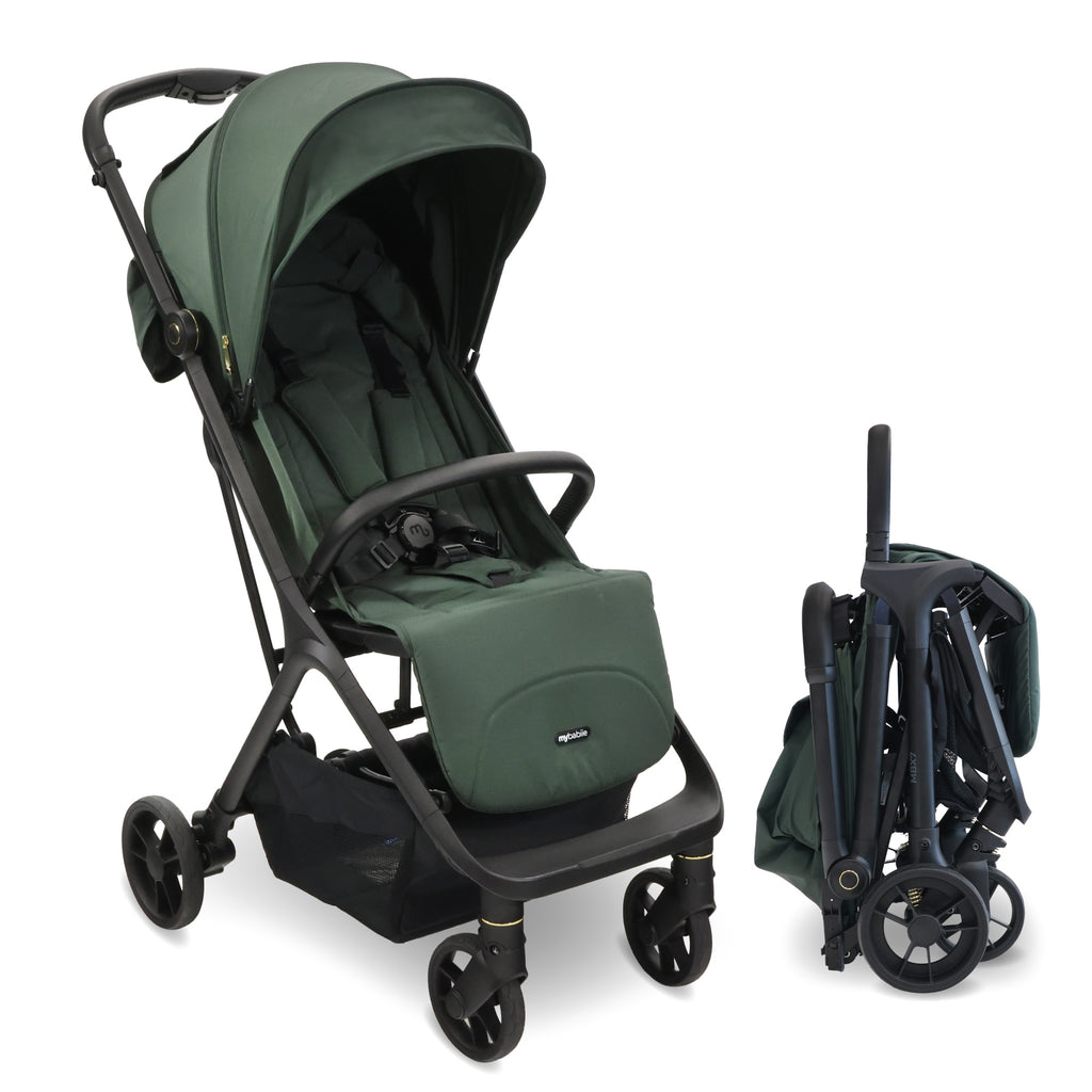 My Babiie MBX7 Plus Auto-Fold Stroller - Forest Green