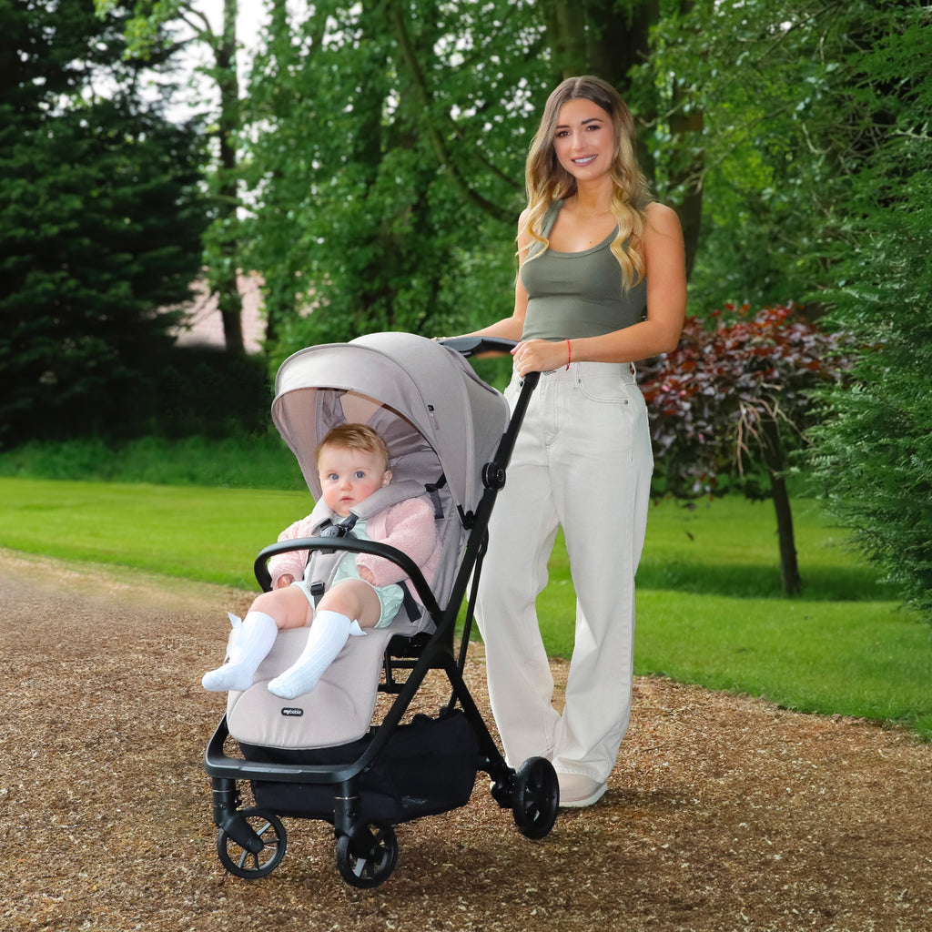 My Babiie MBX7 Plus Auto-Fold Stroller - Camel