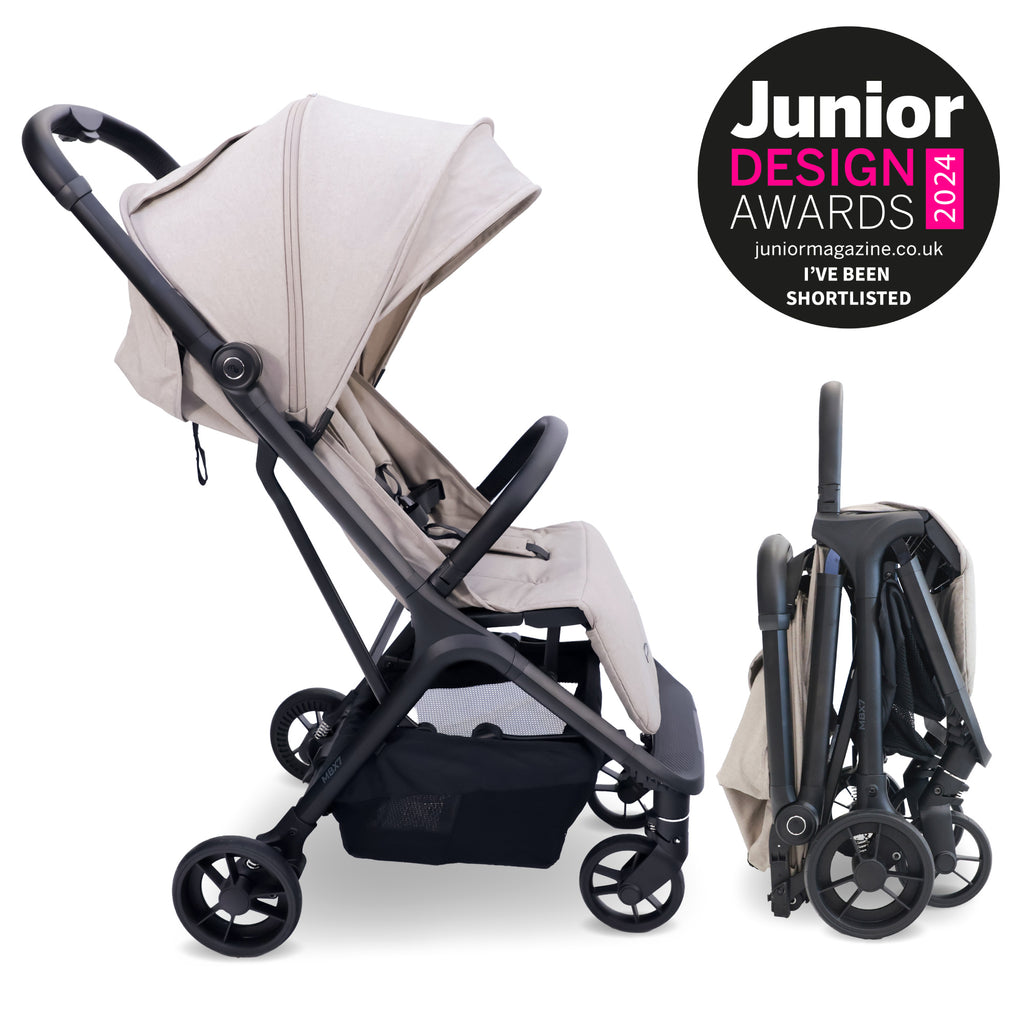 My Babiie MBX7 Plus Auto-Fold Stroller - Camel