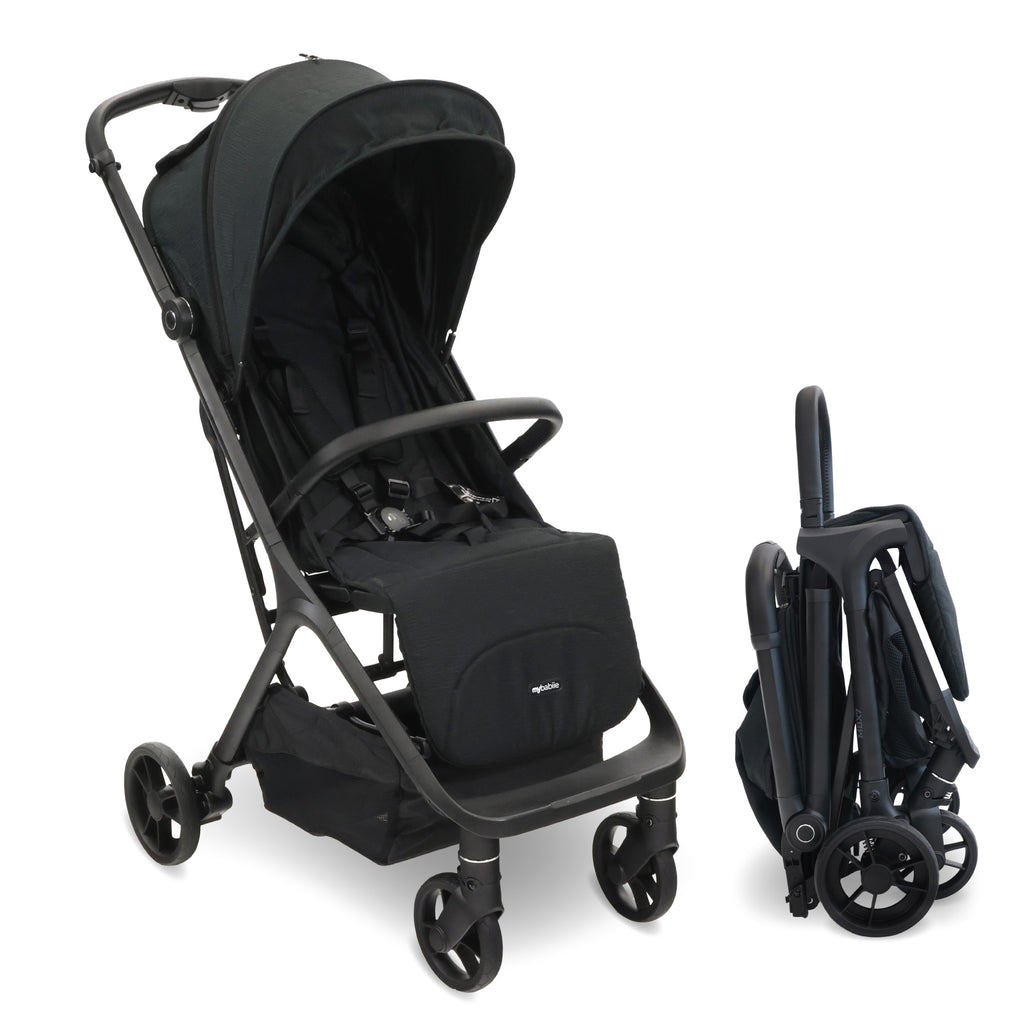 My Babiie MBX7 Plus Auto-Fold Stroller - Black