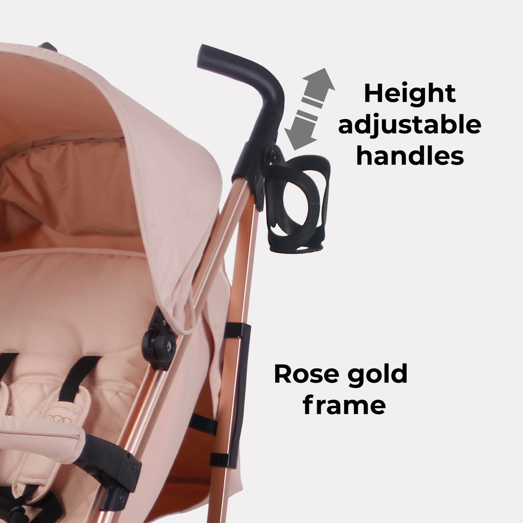 My Babiie MB51 Plus Stroller - Rose Gold Blush