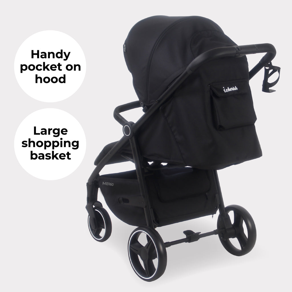 My Babiie MB160 Plus Pushchair - Black Leopard