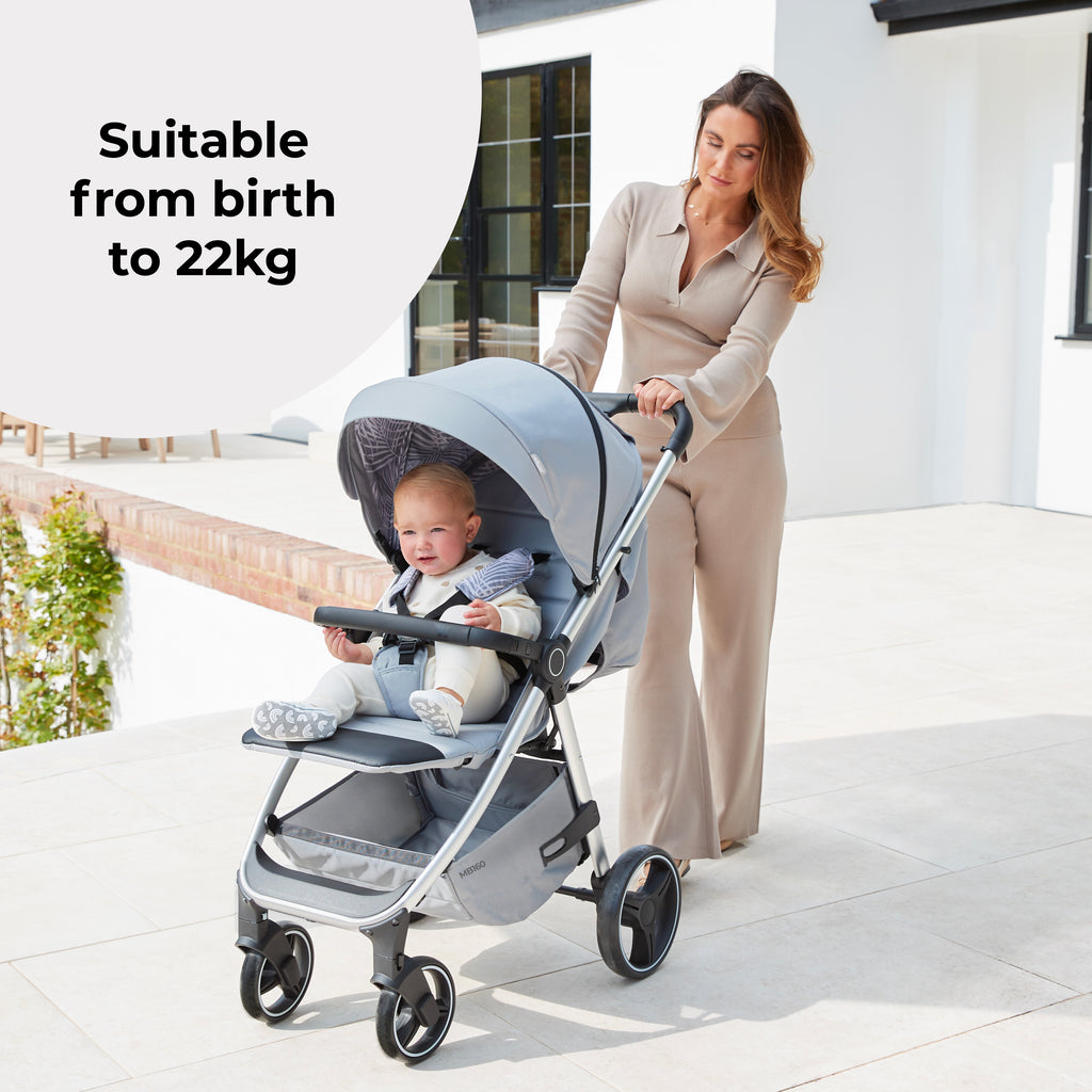 My Babiie MB160 Plus Pushchair - Grey Tropical