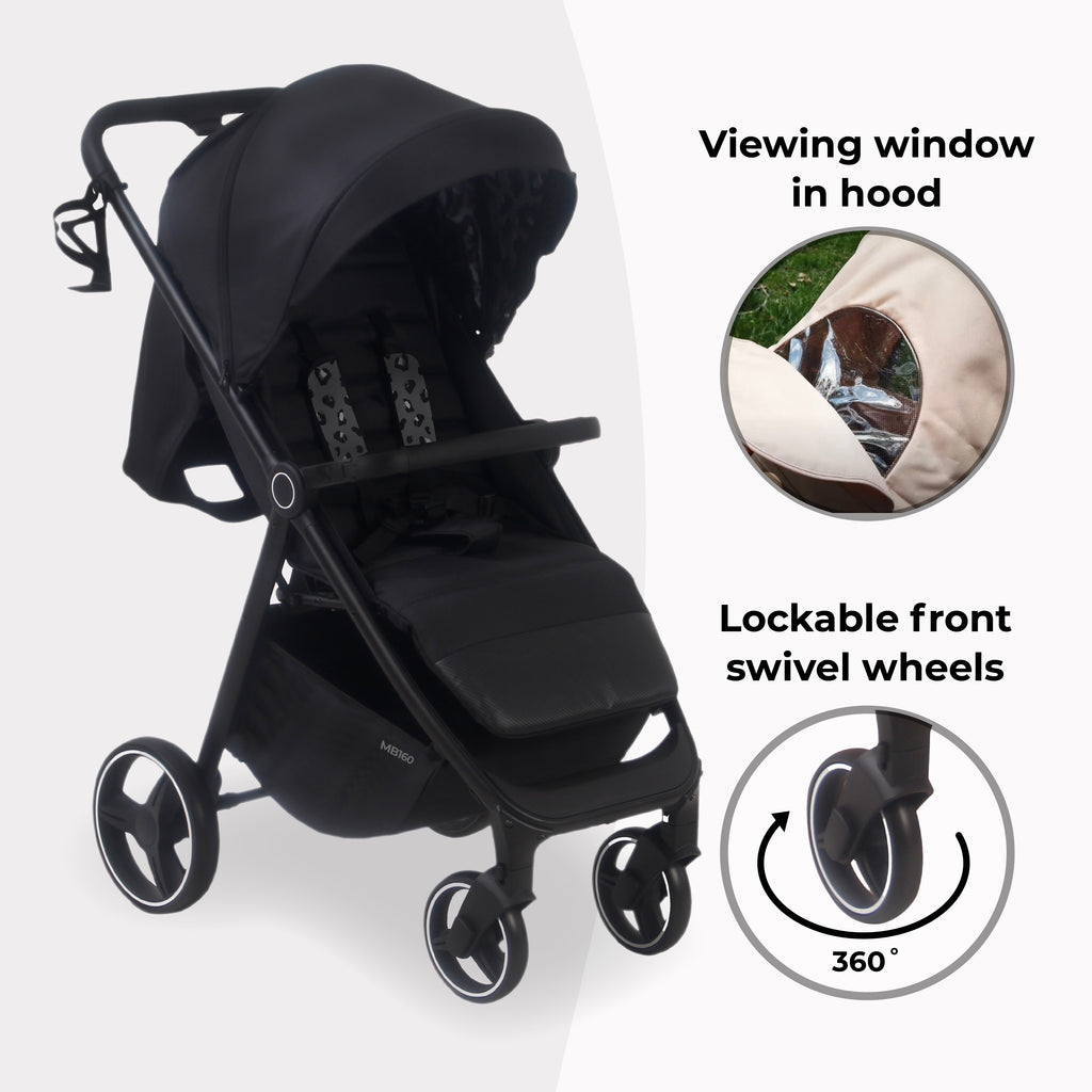 My Babiie MB160 Plus Pushchair - Black Leopard