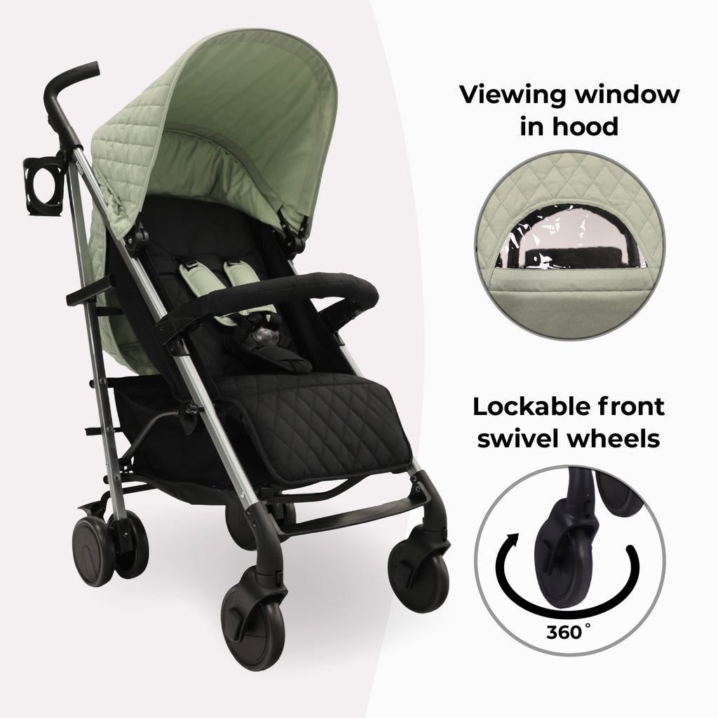 My Babiie MB51 Plus Stroller - Sage Green