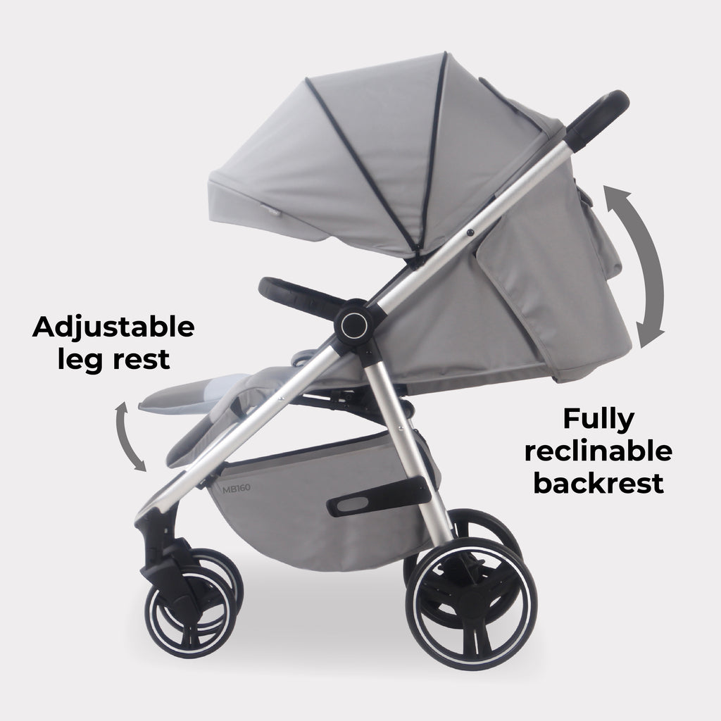 My Babiie MB160 Plus Pushchair - Grey Tropical