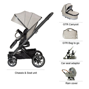 Mercedes-Benz Avantgarde GTX Pushchair and Carrycot Bundle - Moonstone Ex Display