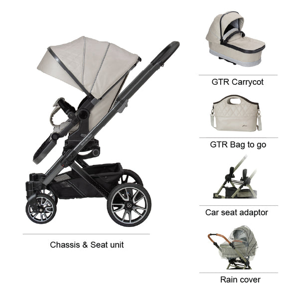 Mercedes-Benz Avantgarde GTX Pushchair and Carrycot Bundle - Moonstone Ex Display