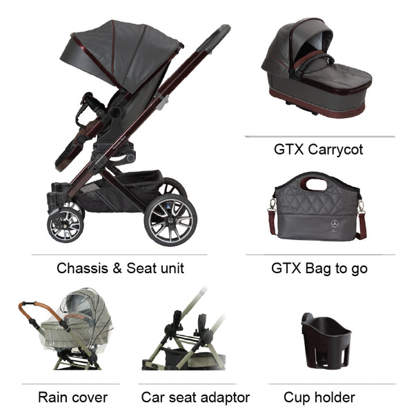 Mercedes-Benz Avantgarde GTX Pushchair and Carrycot Bundle - Tourmaline Ex Display