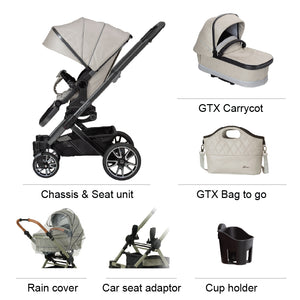 Mercedes-Benz Avantgarde GTX Pushchair and Carrycot Bundle - Moonstone Ex Display