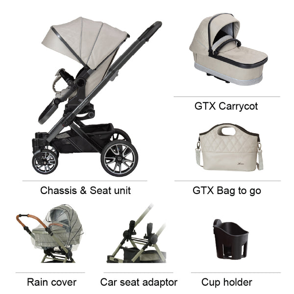 Mercedes-Benz Avantgarde GTX Pushchair and Carrycot Bundle - Moonstone Ex Display