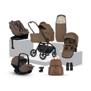 Silver Cross Breez Ultimate 360 Family Timeless Cocoa Car Seat Bundle - Maple