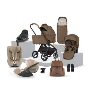 Silver Cross Breez Ultimate 360 Cloud T and Sirona T Beige Car Seat Bundle - Maple
