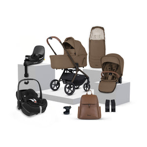 Silver Cross Breez Ultimate 360 Pebble Pro 2 Black Car Seat Bundle - Maple
