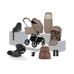 Silver Cross Breez Ultimate 360 Cloud T Black Car Seat Bundle - Champagne