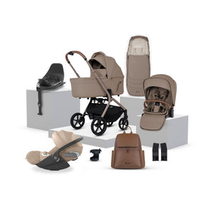 Silver Cross Breez Ultimate 360 Cloud T Beige Car Seat Bundle - Champagne