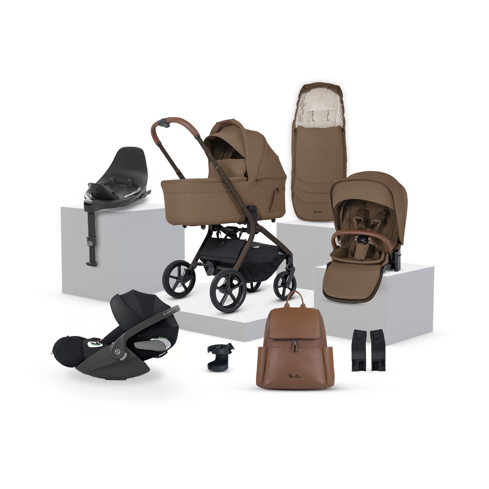 Silver Cross Breez Ultimate 360 Cloud T Black Car Seat Bundle - Maple