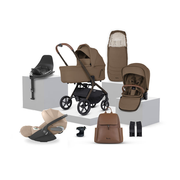 Silver Cross Breez Ultimate 360 Cloud T Beige Car Seat Bundle - Maple