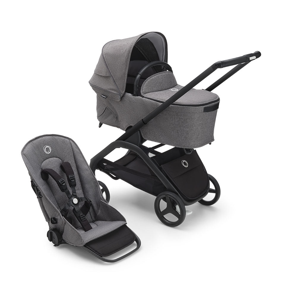 Bugaboo Dragonfly Pushchair and Carrycot - Grey Melange