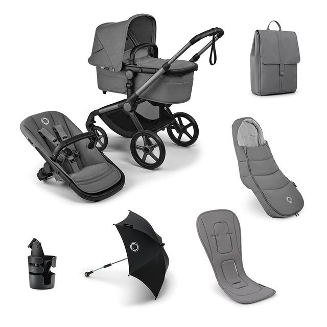 Bugaboo Fox 5 Renew Complete Pushchair Bundle - Moon Grey
