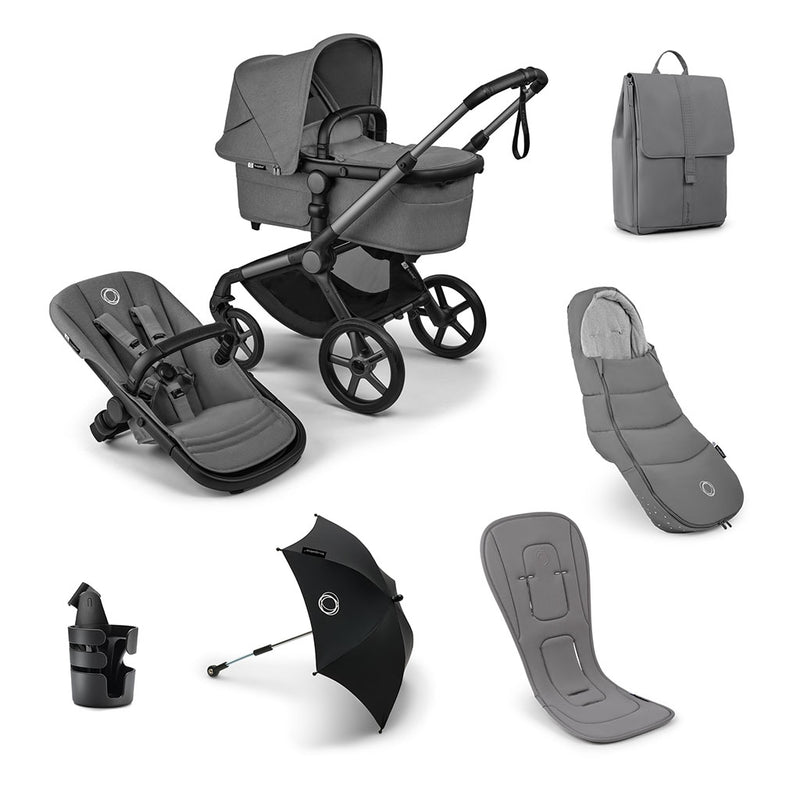 Bugaboo Fox 5 Renew Complete Pushchair Bundle - Moon Grey