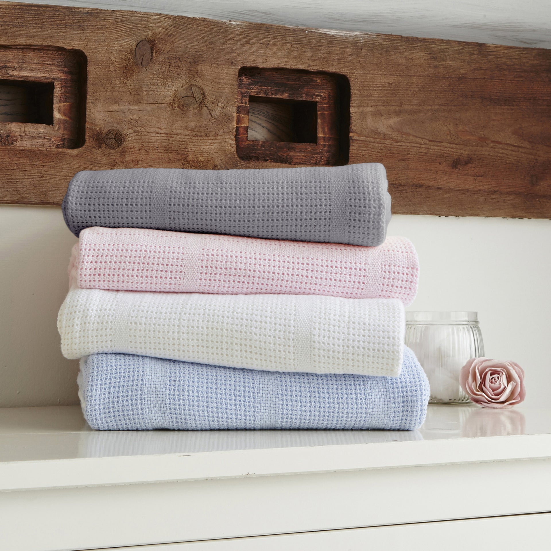 Clair De Lune Cotton Cellular Cot Blanket - Chelsea Baby